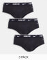 Фото #1 товара Nike 3 pack cotton stretch briefs in black