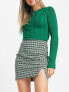Фото #1 товара New Look a line mini skirt in green retro print