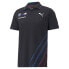 Фото #1 товара Puma Bmw Team Short Sleeve Polo Shirt Mens Black Athletic Casual 763323-01