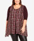 Фото #1 товара Plus Size Harbor View Print Tunic Top