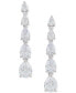 ფოტო #1 პროდუქტის Cubic Zirconia Graduated Linear Earrings in Sterling Silver (8 ct. t.w.)