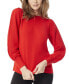 Фото #4 товара Women's Stitch-Sleeve Crewneck Sweater