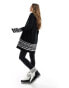 Threadbare Ski shawl wrap cardigan in monochrome