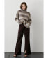 Women's Ariana Multi Colored Wool-Blend Turtleneck Sweater