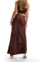 Фото #8 товара Y.A.S satin maxi skirt in rich chocolate brown