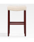 29" Upholstered Backless Saddle Seat Bar Stool