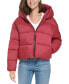 ფოტო #1 პროდუქტის Women's Cropped Hooded Puffer Jacket