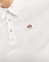 Dickies tallasee ribbed short sleeve polo in white