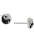 ფოტო #1 პროდუქტის Crystal Yin Yang Stud Earrings in Sterling Silver, Created for Macy's