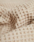 Waffle-knit cotton bath towel