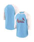 ფოტო #1 პროდუქტის Men's Light Blue/Cream St. Louis Cardinals Historical Win 3/4-Sleeve Henley T-Shirt