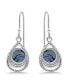 ფოტო #3 პროდუქტის Abalone Inlay Center Fishhook Drop Earrings