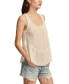 Women's Crochet Scoop-Neck Sleeveless Top