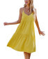 Фото #1 товара Women's Sunshine Yellow Scoop Neck Sleeveless Midi Beach Dress