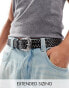 Фото #1 товара ASOS DESIGN faux leather belt with western buckle and studs in black