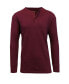 Фото #1 товара Men's Oversized Waffle-Knit Thermal Henley Shirt