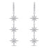 Long silver earrings Star EA791W