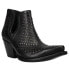 Фото #2 товара Ariat Dixon Studded Snip Toe Cowboy Booties Womens Black Casual Boots 10038381