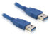 Delock 0.5m USB 3.0 - 0.5 m - USB A - USB A - USB 3.2 Gen 1 (3.1 Gen 1) - Male/Male - Blue