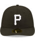 ფოტო #2 პროდუქტის Men's Pittsburgh Pirates Black and White Low Profile 59FIFTY Fitted Hat