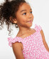 Фото #3 товара Toddler & Little Girls Cotton Smocked Dress, Created for Macy's