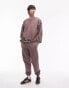 Фото #1 товара Topman vintage wash relaxed jogger in mink - BROWN