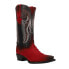 Ferrini Roughrider Embroidered Snip Toe Cowboy Womens Black, Red Casual Boots 8