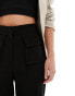 Фото #2 товара Extro & Vert Petite cargo pocket detail trouser in black