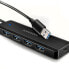 AXAGON HUE-C1A Superspeed USB-A Travel Hub, 4x USB 3.0 - 20cm, schwarz