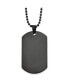 Фото #1 товара Chisel polished Black IP-plated Dog Tag on a Ball Chain Necklace