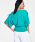 ფოტო #2 პროდუქტის Women's Tie-Sleeve Top, Created for Macy's