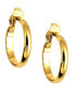 ფოტო #1 პროდუქტის Gold-Tone 1.2" Medium Width Hoop E-Z Comfort Earrings