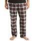 ფოტო #3 პროდუქტის Men's Plaid Pajama Pants & Solid Pajama T-Shirt Set