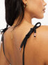 Ivory Rose Fuller Bust mix & match underwire tie shoulder bikini top in black US 36 E - фото #7