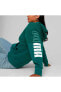 Colorblock High Neck Kadın Yeşil Kapüşonlu Sweatshirt