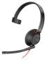 Фото #1 товара Poly Blackwire 5210 - Headset - Head-band - Calls & Music - Black - Red - Monaural - In-line control unit