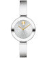 ფოტო #1 პროდუქტის Women's Bold Bangles Swiss Quartz Silver-Tone Stainless Steel Watch 28mm