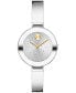ფოტო #1 პროდუქტის Women's Bold Bangles Swiss Quartz Silver-Tone Stainless Steel Watch 28mm