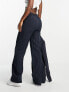 Фото #3 товара Pieces tailored trousers co-ord in navy pinstripe