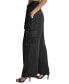 Women's High Rise Belted Wide-Leg Cargo Pants