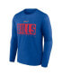 Men's Royal Buffalo Bills Big and Tall Wordmark Long Sleeve T-shirt