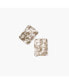 Фото #2 товара Hammered Rectangle Statement Stud Earrings Gold