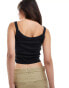 Levi's sporty central logo rib tank top in black