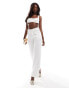 Missyempire wide leg jeans co-ord in white