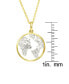 ფოტო #3 პროდუქტის Diamond Accent Gold-plated Map Pendant Necklace