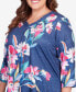 Фото #5 товара Plus Size In Full Bloom Placed Floral V-neck Top