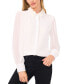 Women's Floral-Appliqué Collared Long-Sleeve Blouse