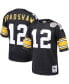 ფოტო #1 პროდუქტის Men's Terry Bradshaw Black Pittsburgh Steelers 1975 Authentic Throwback Retired Player Jersey