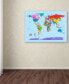 Michael Tompsett 'Childrens World Map' Canvas Art - 47" x 30"