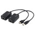 LogiLink Line Extender USB via CAT5/6 - Black - 0.3 m